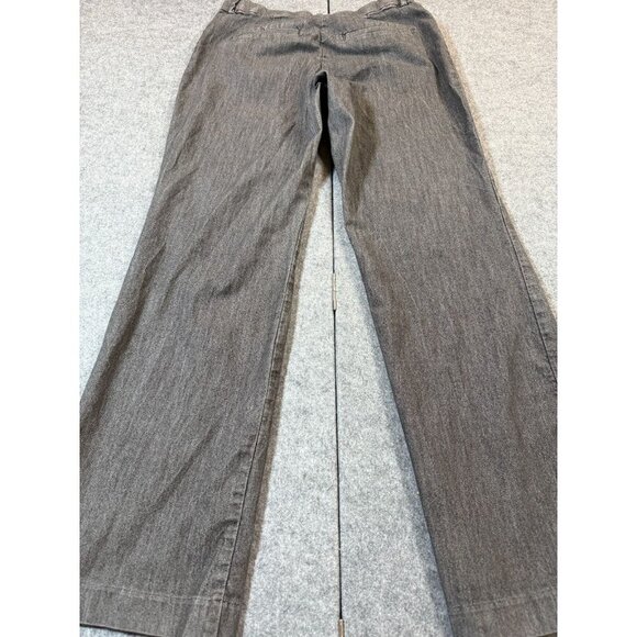 Lee Flex Motion Trousers Pants Womens 8 Gray Cotton Pockets Mid Rise Wide Leg - Picture 2 of 5